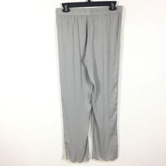 Aerie Silky Satin Gray Track Pants Joggers Lounge - Picture 2 of 8
